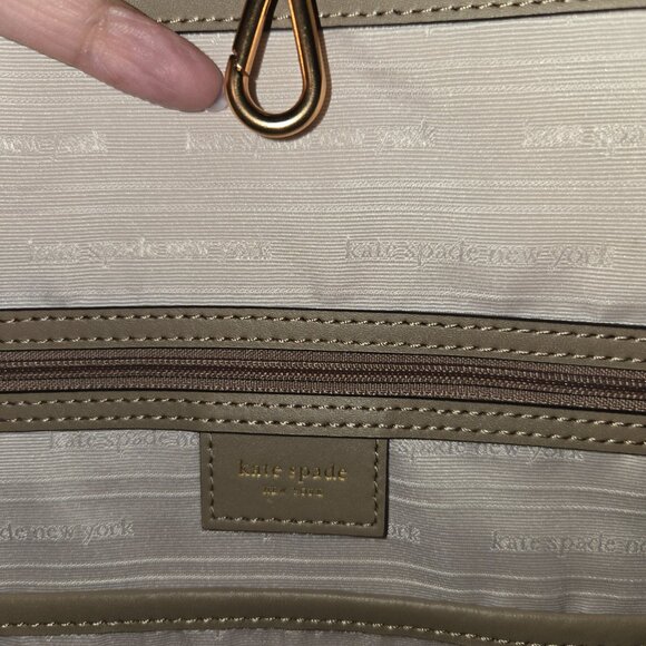 KATE SPADE Oversized Spade Flower Jacquard Stripe Manhattan Large Tote (New) - Picture 8 of 10